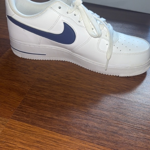 Nike Air Force 1 Low White Deep Royal Sneakers - Picture 6 of 6
